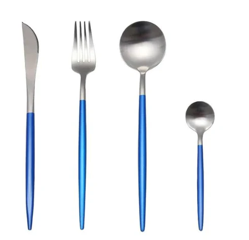 24-Piece Stainless Steel Gold-Silver Luxury Cutlery Set – RoyalGlow - Image 27