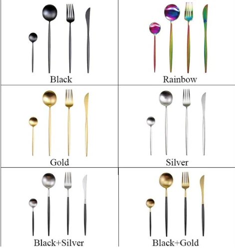 24-Piece Stainless Steel Gold-Silver Luxury Cutlery Set – RoyalGlow - Image 31