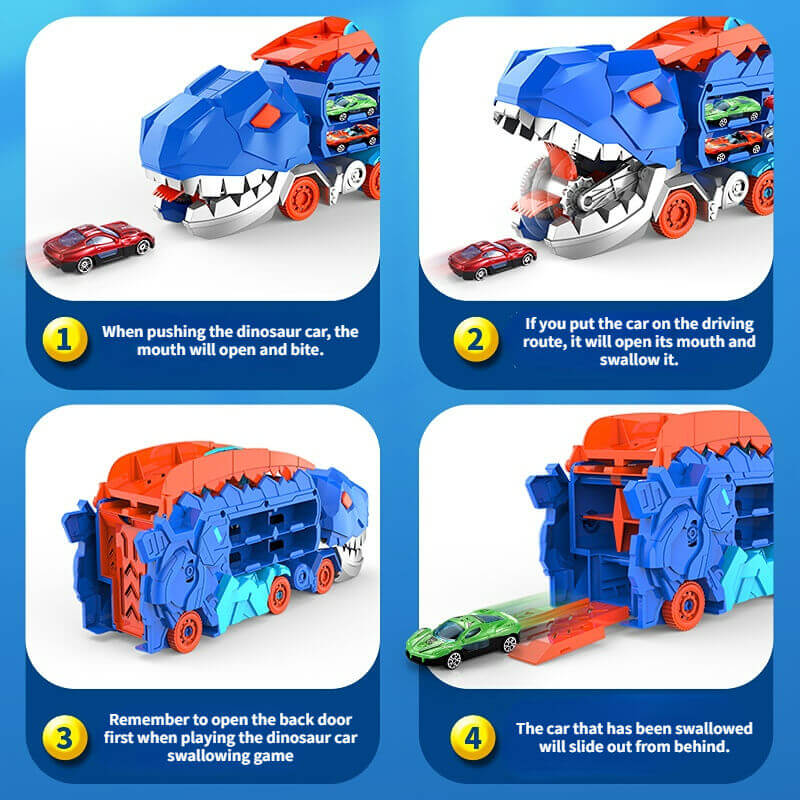 3-in-1 Race Truck for Kids – T-Rex Transporter - Image 7