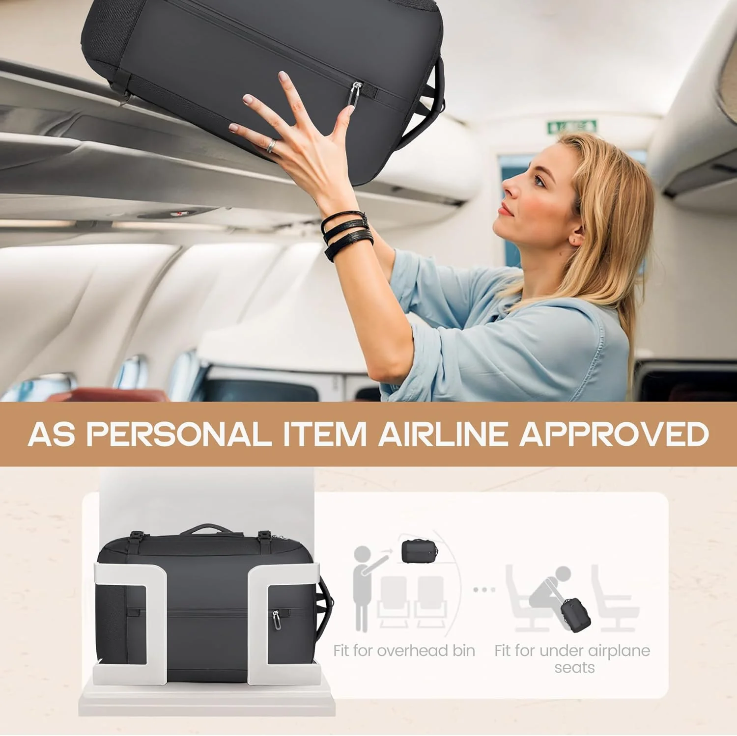 40L Expandable Waterproof Travel Backpack with USB Port & 17” Laptop Sleeve – AirVoyage - Image 6
