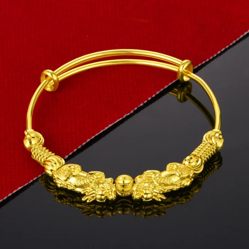 Adjustable Gold Good-luck Charm Bracelet - Image 2