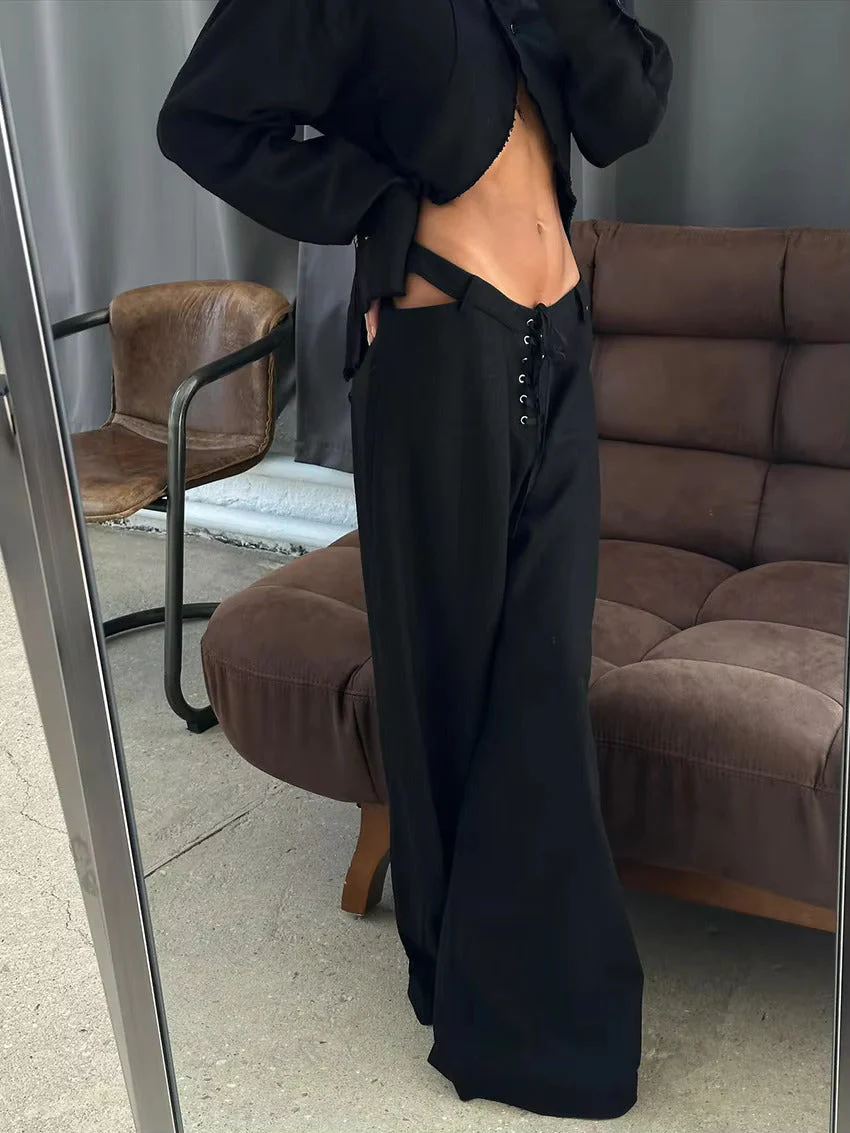 Airy & Stylish Two-Piece Linen Set with Long Sleeve Top and Trousers for Women – Nayela - Image 3