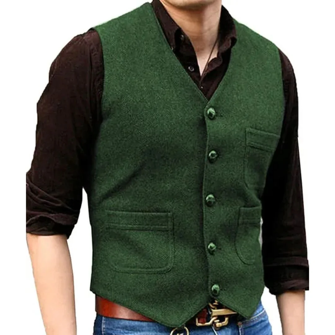 Alexis Traditional Vest – Victorian Steampunk Tweed Waistcoat