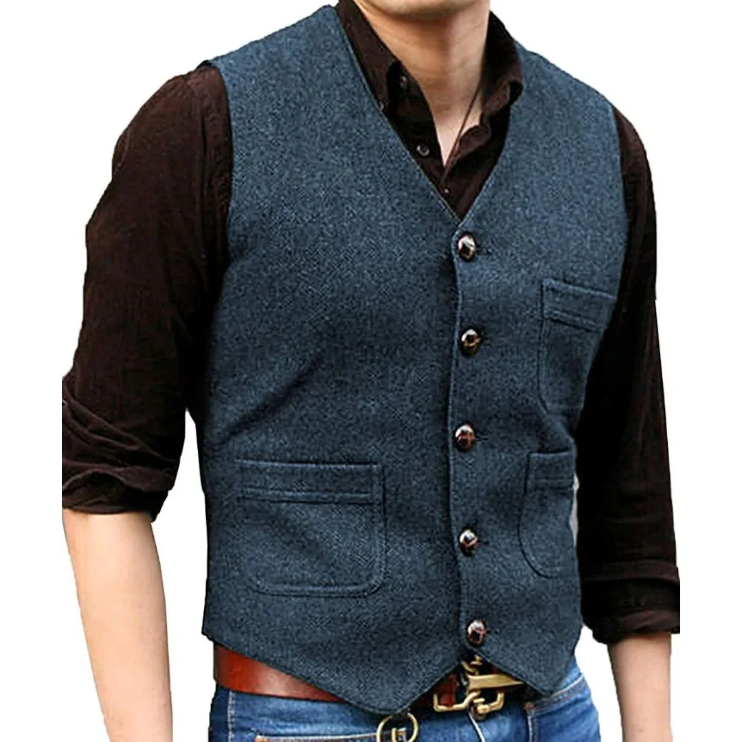 Alexis Traditional Vest – Victorian Steampunk Tweed Waistcoat - Image 10