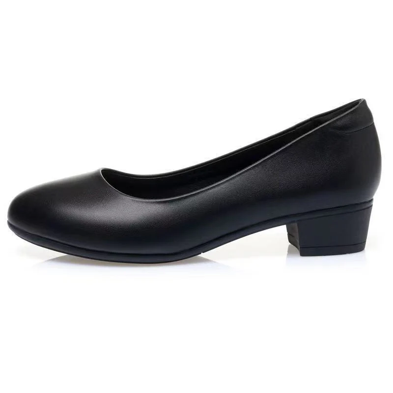 Anna - Orthopaedic Black Leather Pumps - Image 2