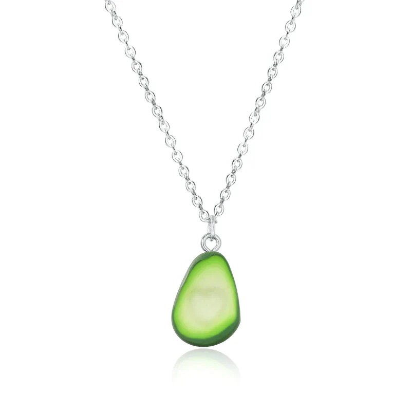 Avocado Heart Necklace | Sterling Silver Pendant | Cute Charm Jewellery - Image 3