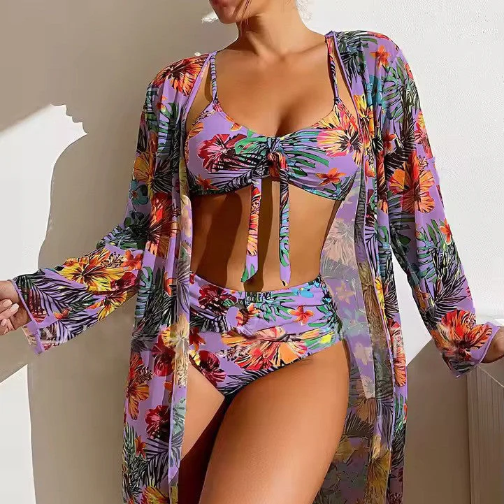 Bikini set with High Waist and Cover-up – Amira - Image 7