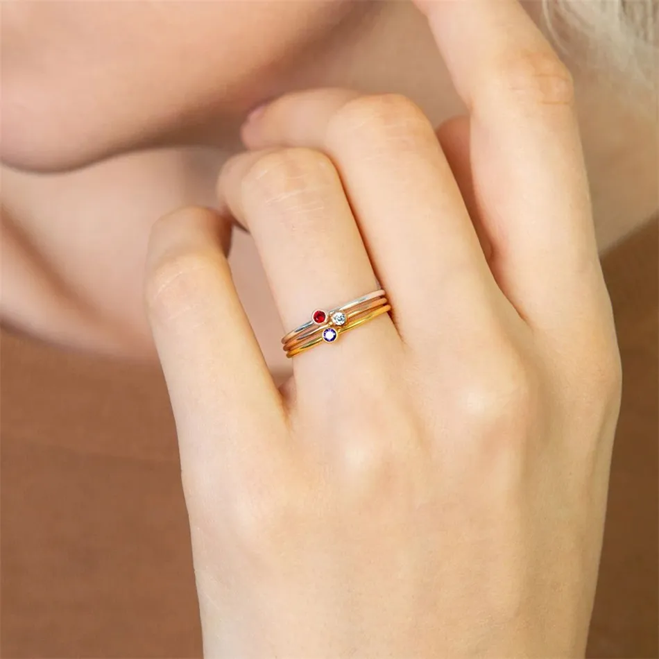Birthstone Ring | Simple Design | Personalised Gift - Image 10