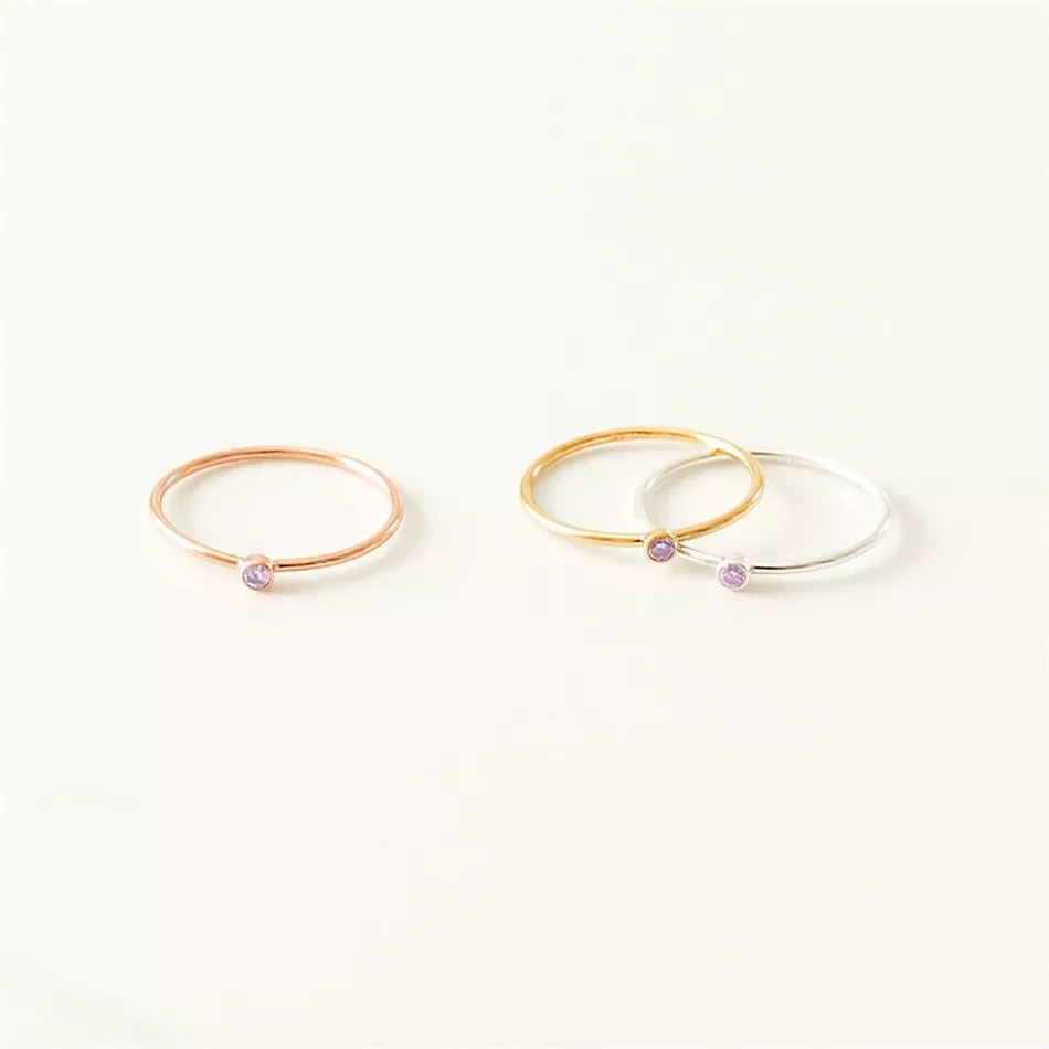 Birthstone Ring | Simple Design | Personalised Gift - Image 11