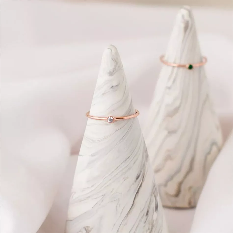 Birthstone Ring | Simple Design | Personalised Gift - Image 3