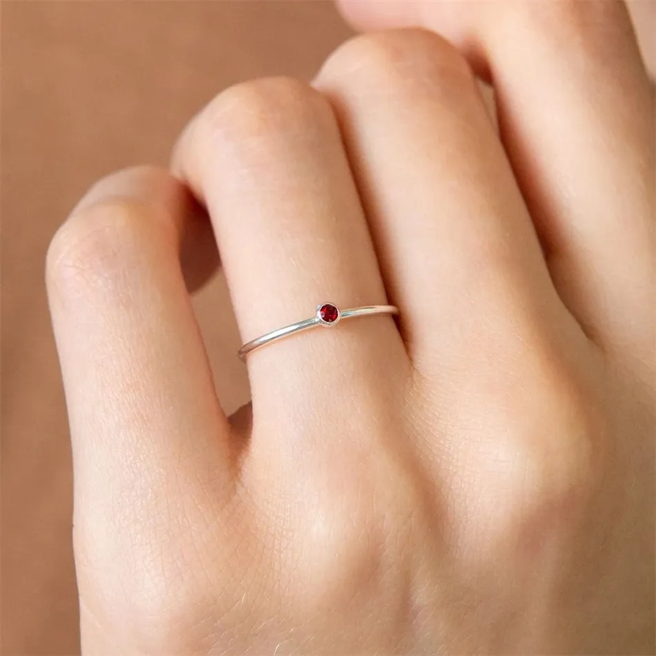 Birthstone Ring | Simple Design | Personalised Gift - Image 6