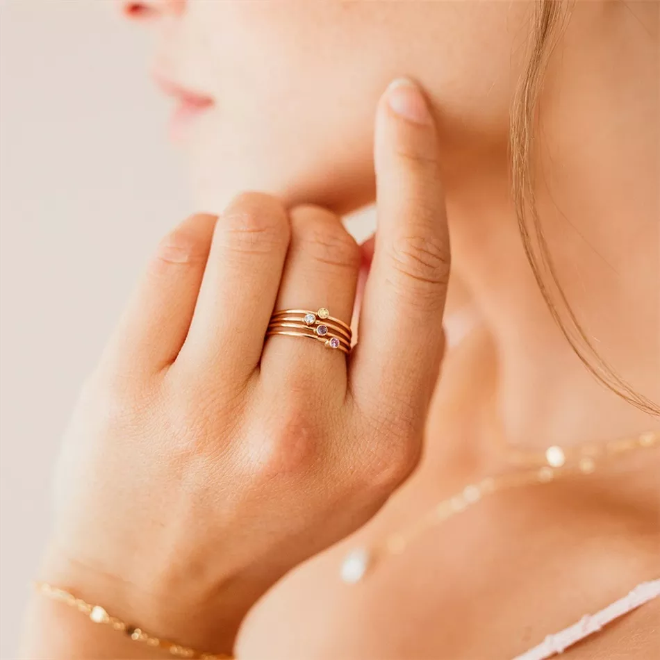 Birthstone Ring | Simple Design | Personalised Gift - Image 7