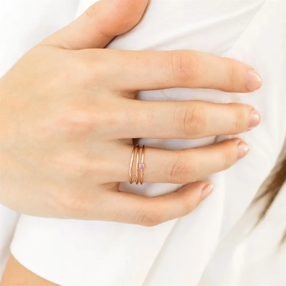 Birthstone Ring | Simple Design | Personalised Gift - Image 8