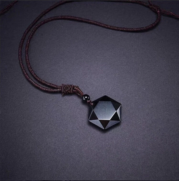 Black Obsidian Healing Pendant Necklace - Image 4