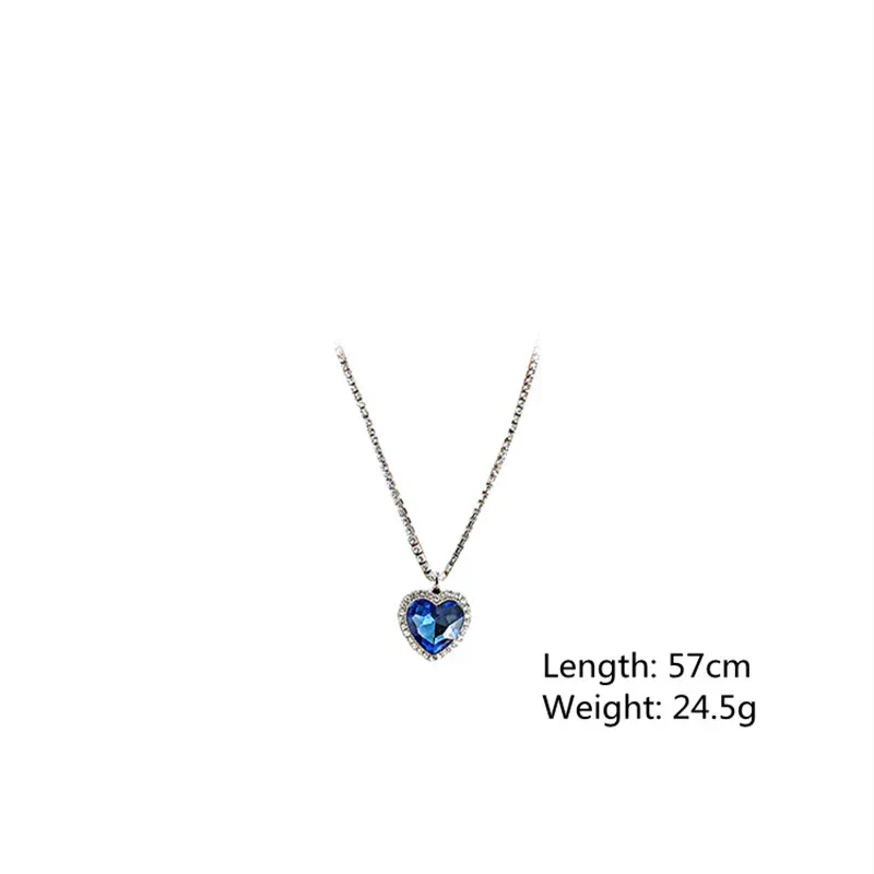 Blue Heart Crystal Necklace - Image 5