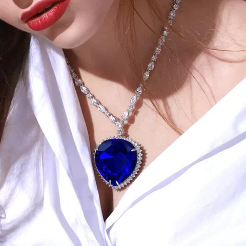 Blue Heart Crystal Necklace - Image 7