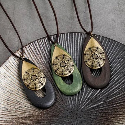 Bohemian Oval Wood Necklace | Natural Charm | Eco-Friendly - Image 12