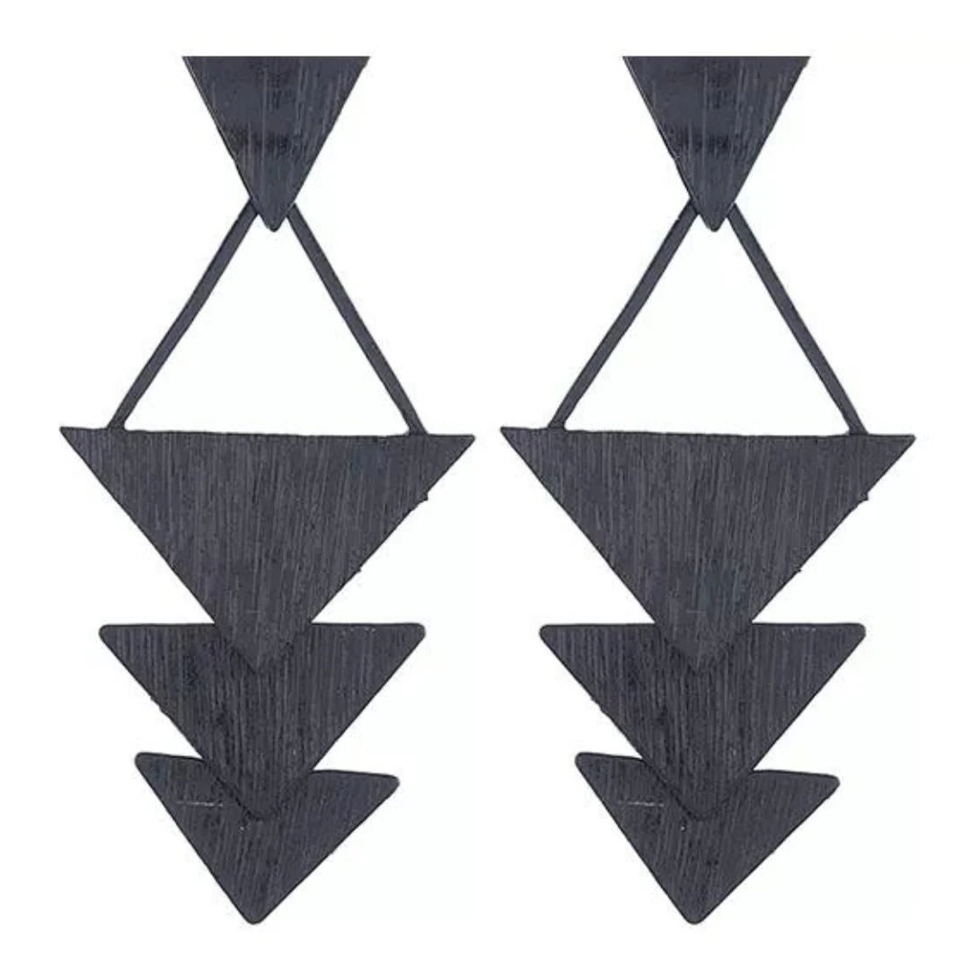 Boho Wood Teardrop Earrings | Trendy and Lightweight Jewellery - Image 2