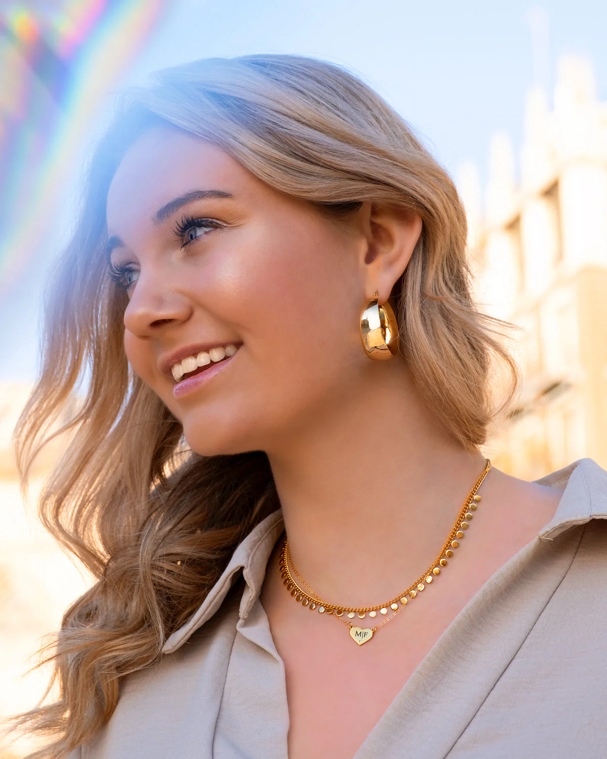 Bold Gold and Silver Statement Hoops - Image 7