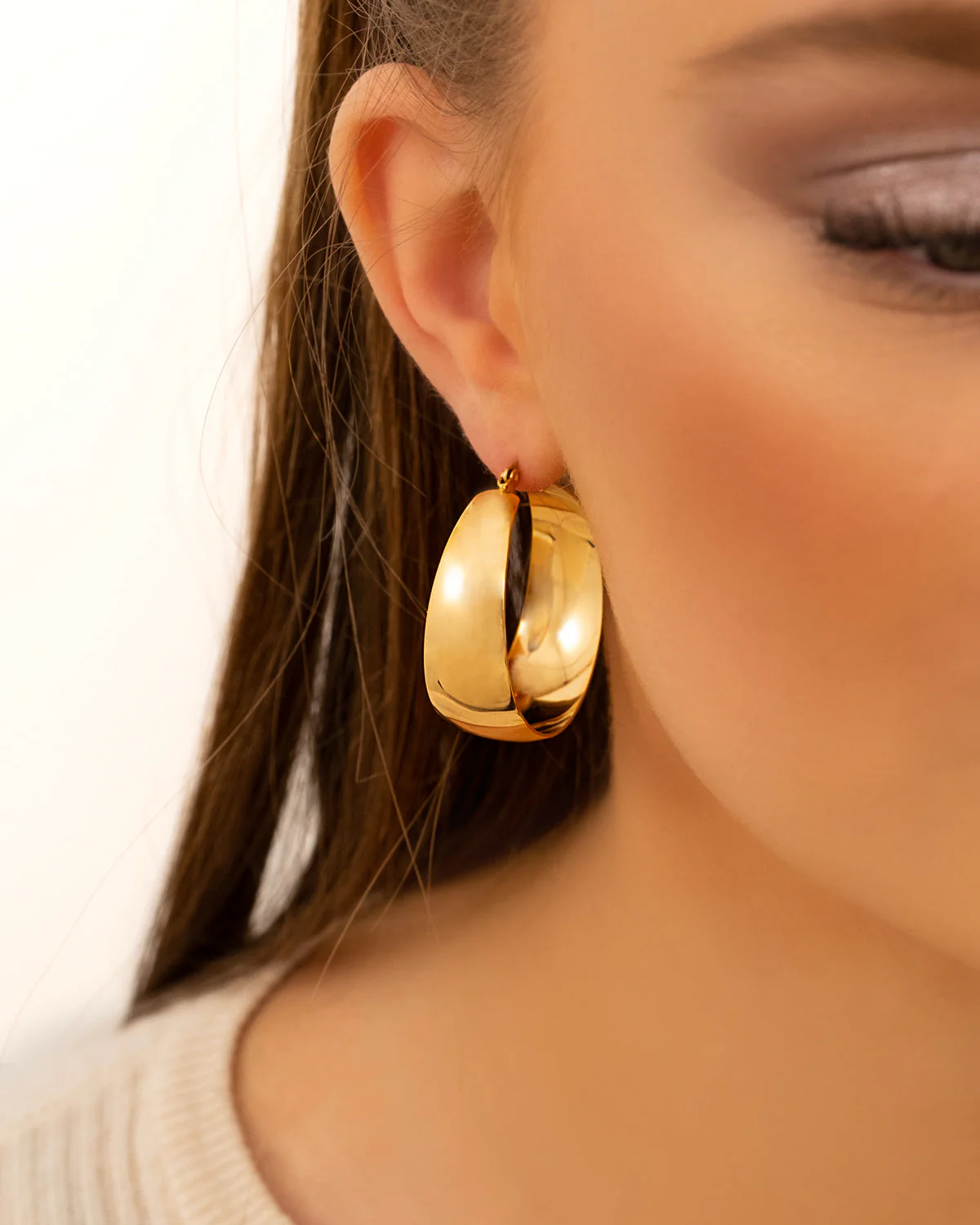 Bold Gold and Silver Statement Hoops - Image 8