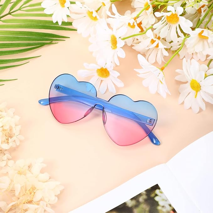 Borderless Heart-Shaped Transparent Sunglasses - Cora - Image 11