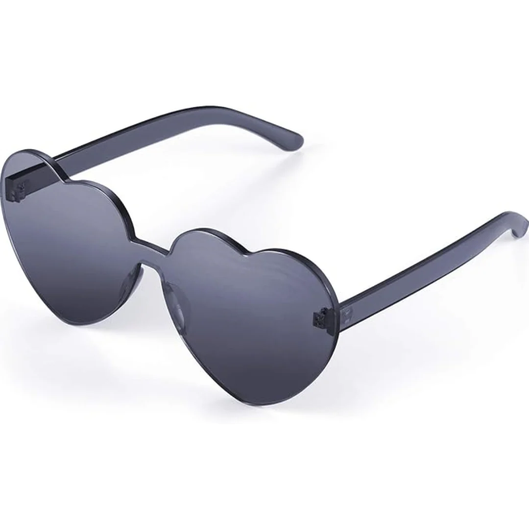 Borderless Heart-Shaped Transparent Sunglasses - Cora - Image 6
