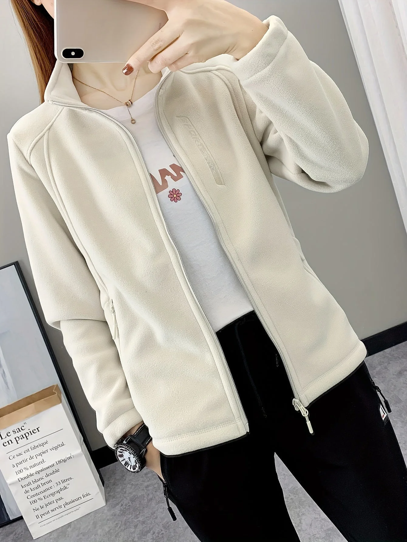Breathable Fleece Jacket - Aurora - Image 10