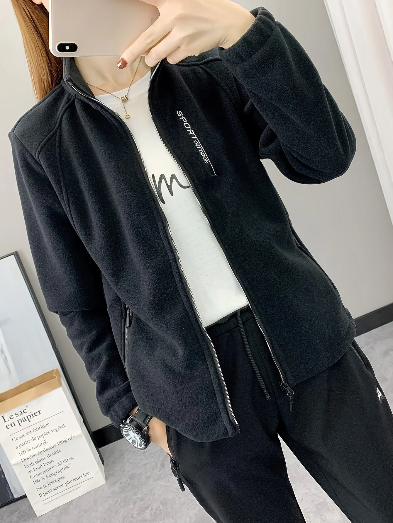Breathable Fleece Jacket - Aurora - Image 5