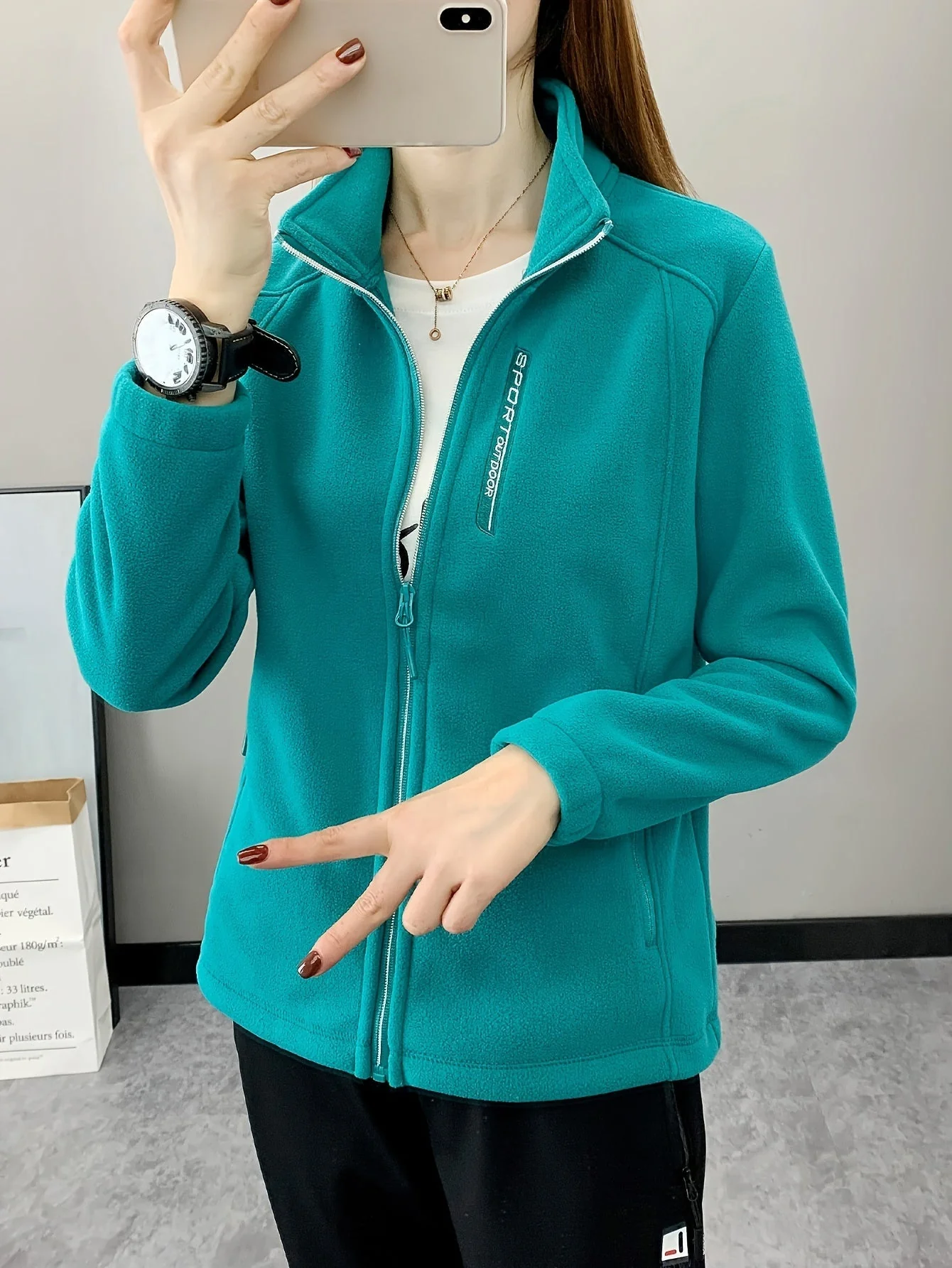 Breathable Fleece Jacket - Aurora - Image 7