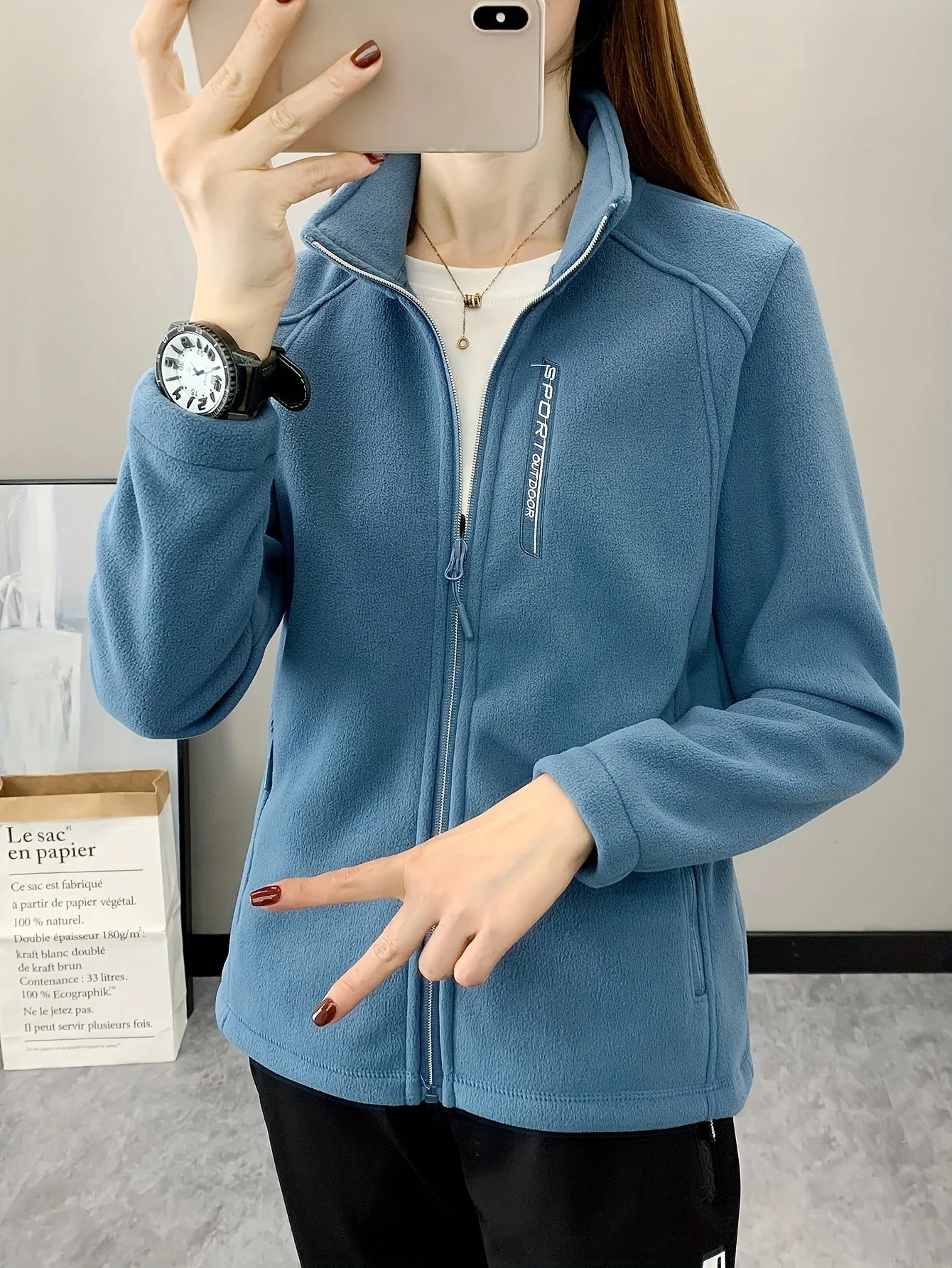 Breathable Fleece Jacket - Aurora - Image 8
