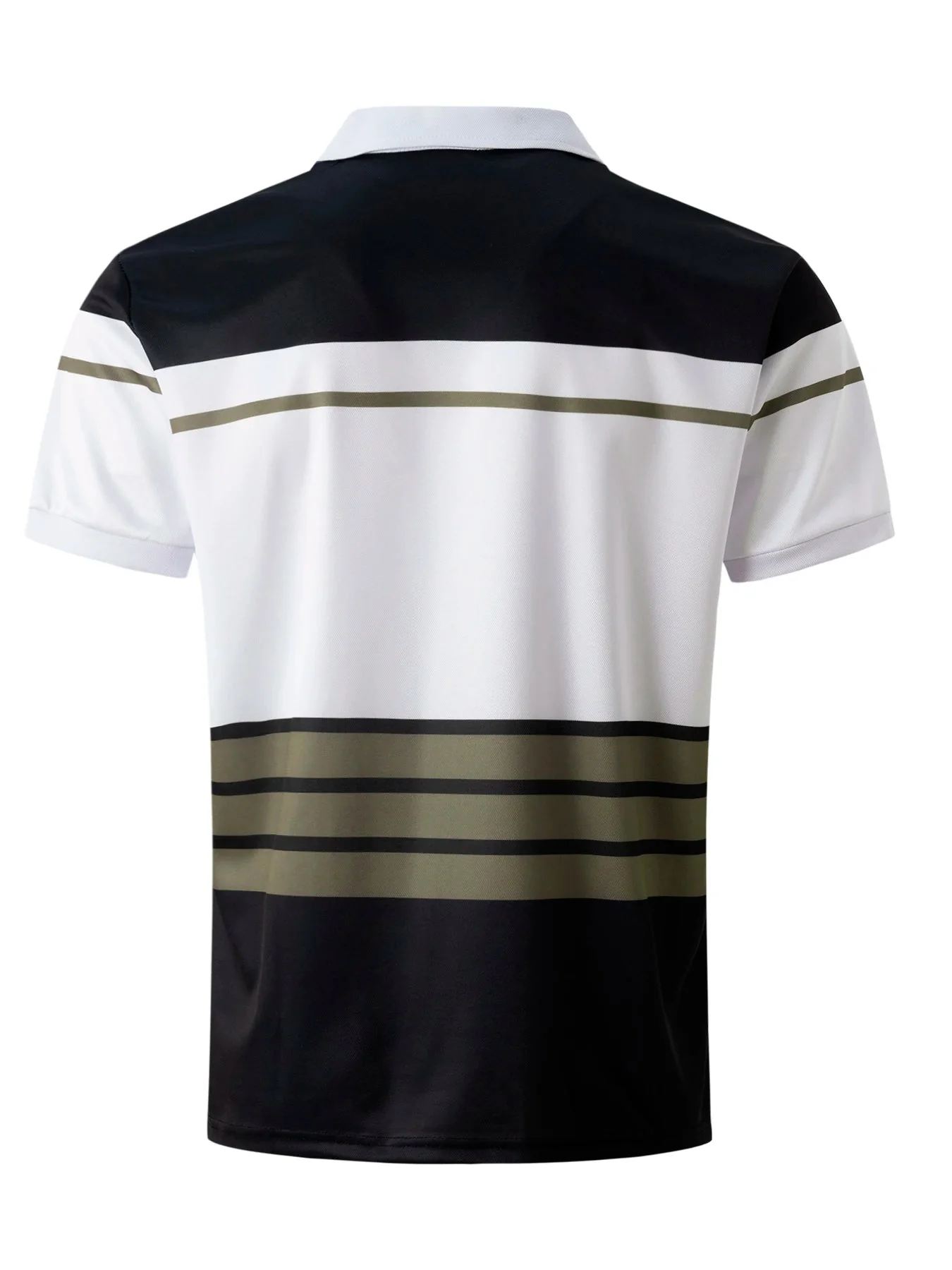 Breathable Striped Polo Shirt in English-Inspired Oversized Fit - Image 12