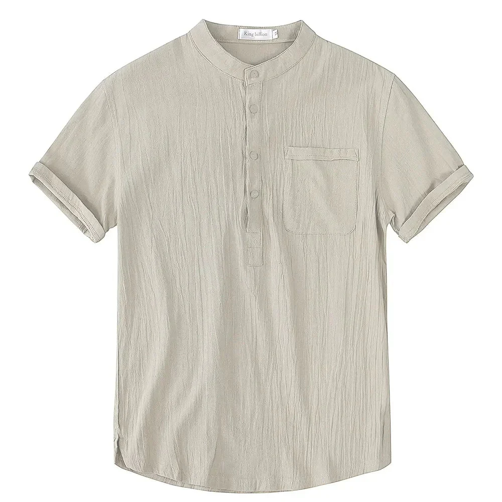 Breezy Summer Linen Comfort Shirt in Plus Size - Image 8