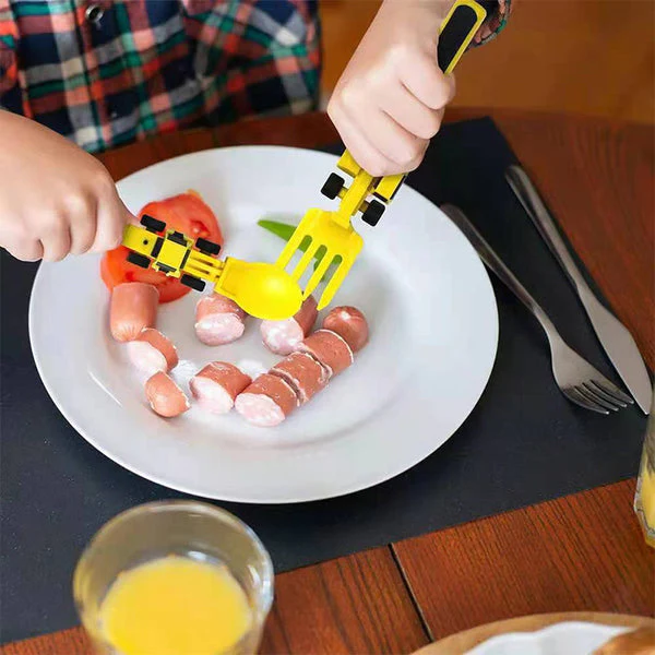 Bulldozer Children's Cutlery Set - ConstructoFork - Image 8