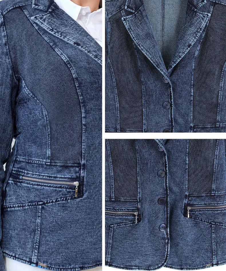 Casual Plus Size Denim Suit | Comfortable & Stylish - Image 4