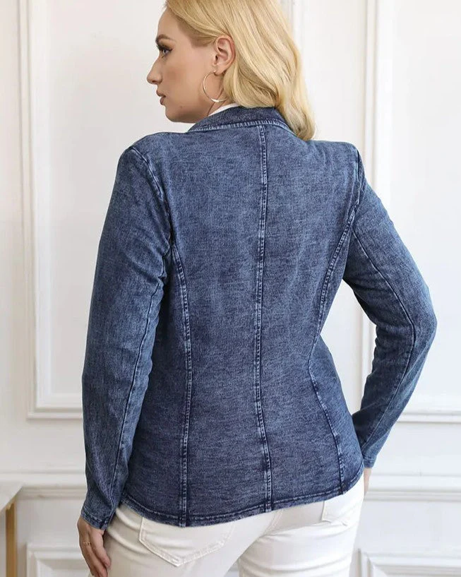 Casual Plus Size Denim Suit | Comfortable & Stylish - Image 5