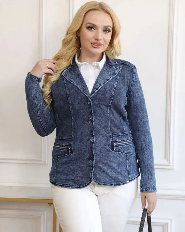 Casual Plus Size Denim Suit | Comfortable & Stylish - Image 7
