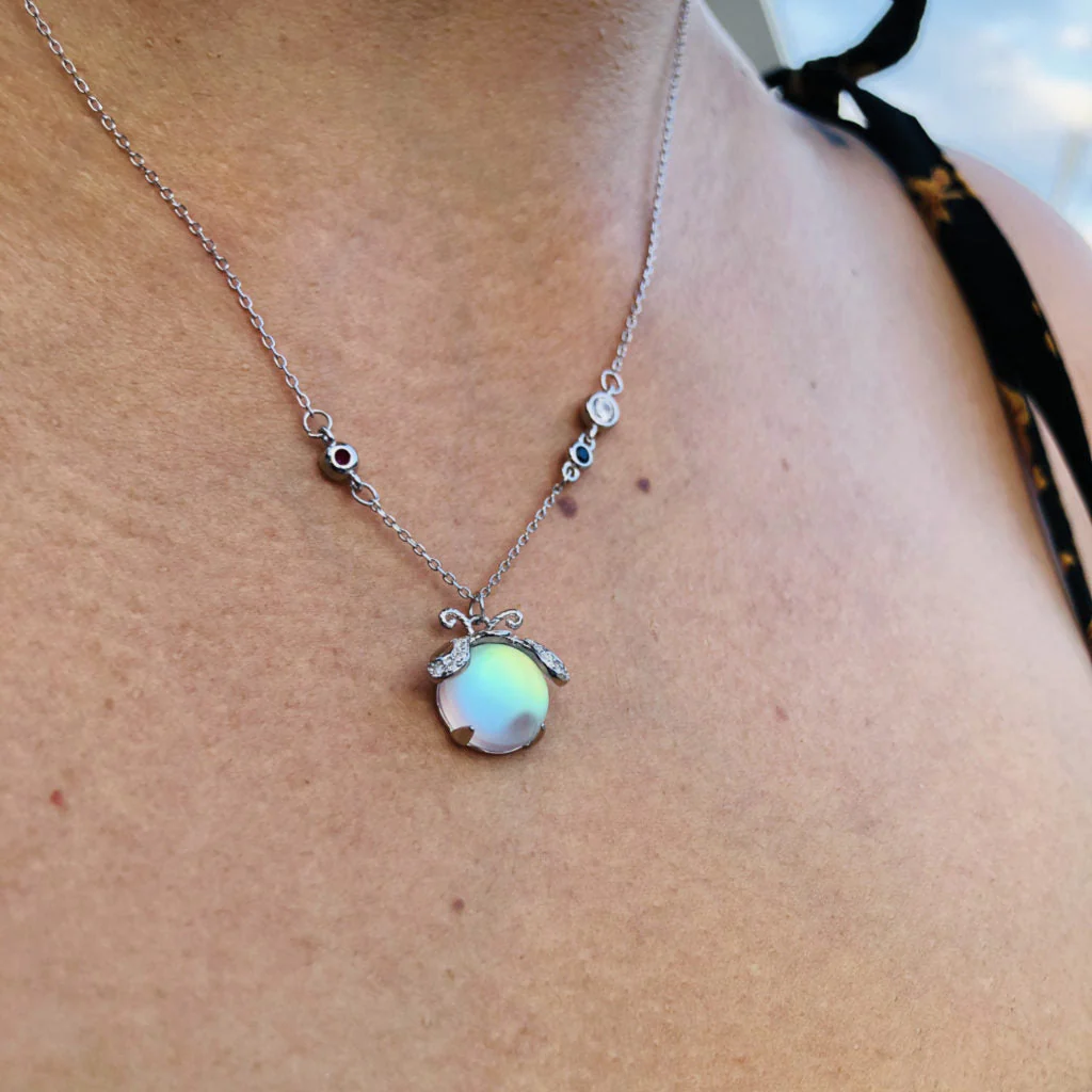 Charming Firefly Moonstone Necklace - Image 2