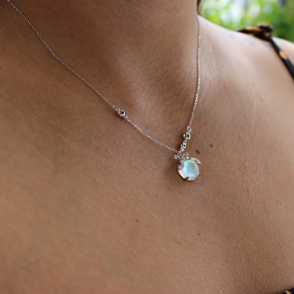 Charming Firefly Moonstone Necklace - Image 4
