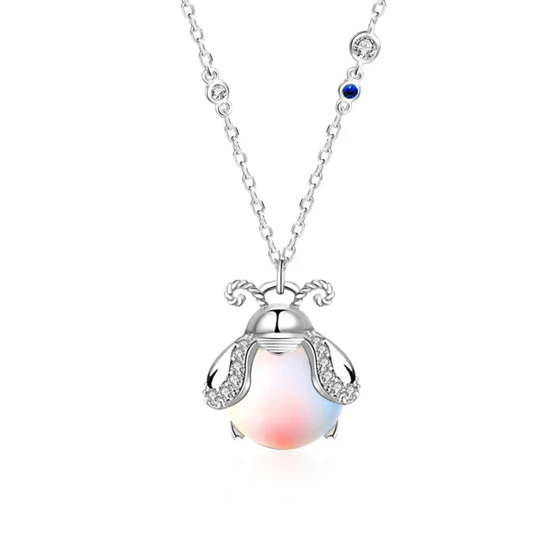 Charming Firefly Moonstone Necklace - Image 5
