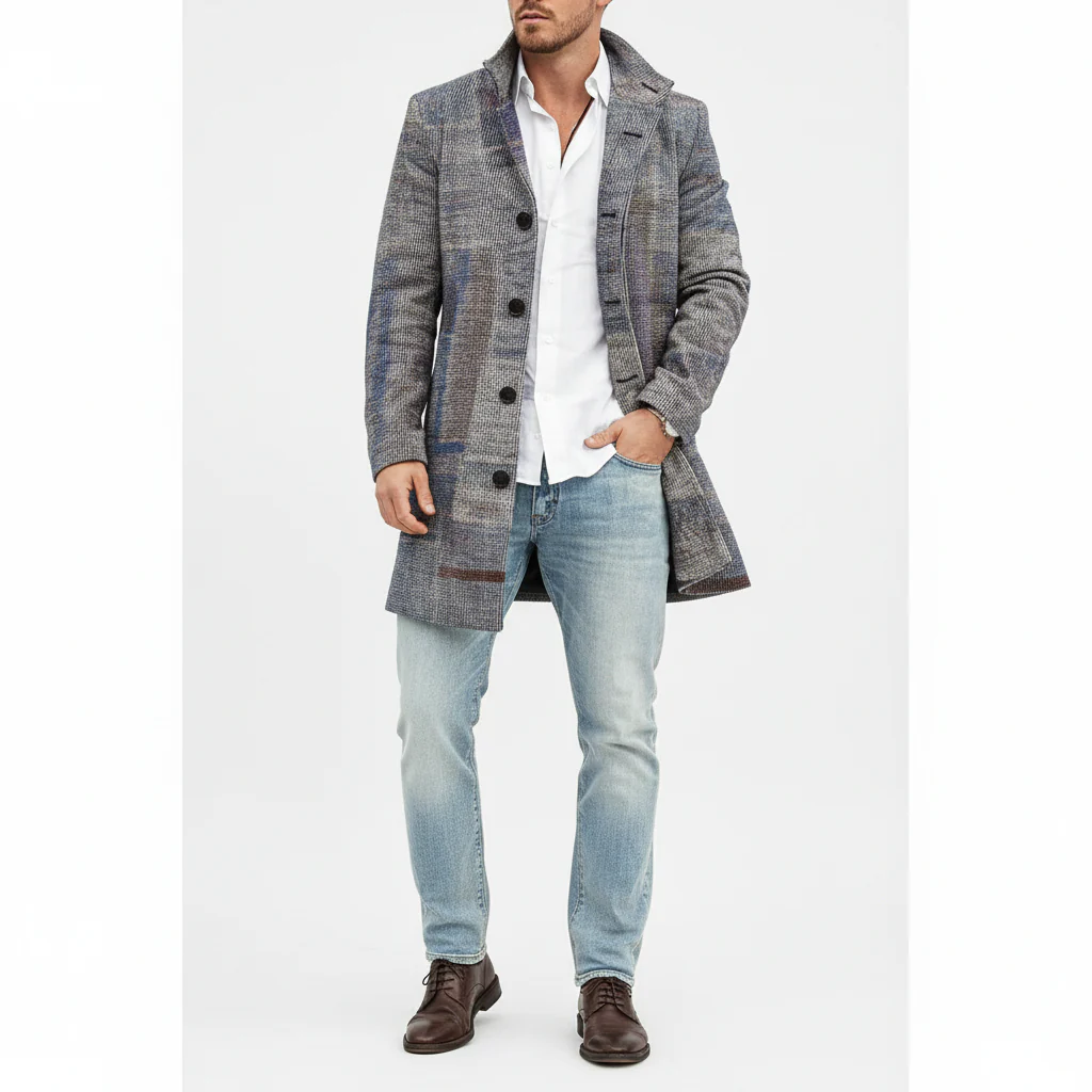 Checked Coat - Marc - Image 7