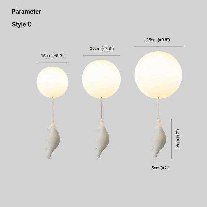 Children's Ceiling Lamp with Bear and Balloon - CloudBear - Image 7