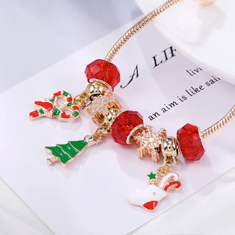 Christmas Candy Cane Charm Bracelet | Festive Jewellery Gift - Image 6