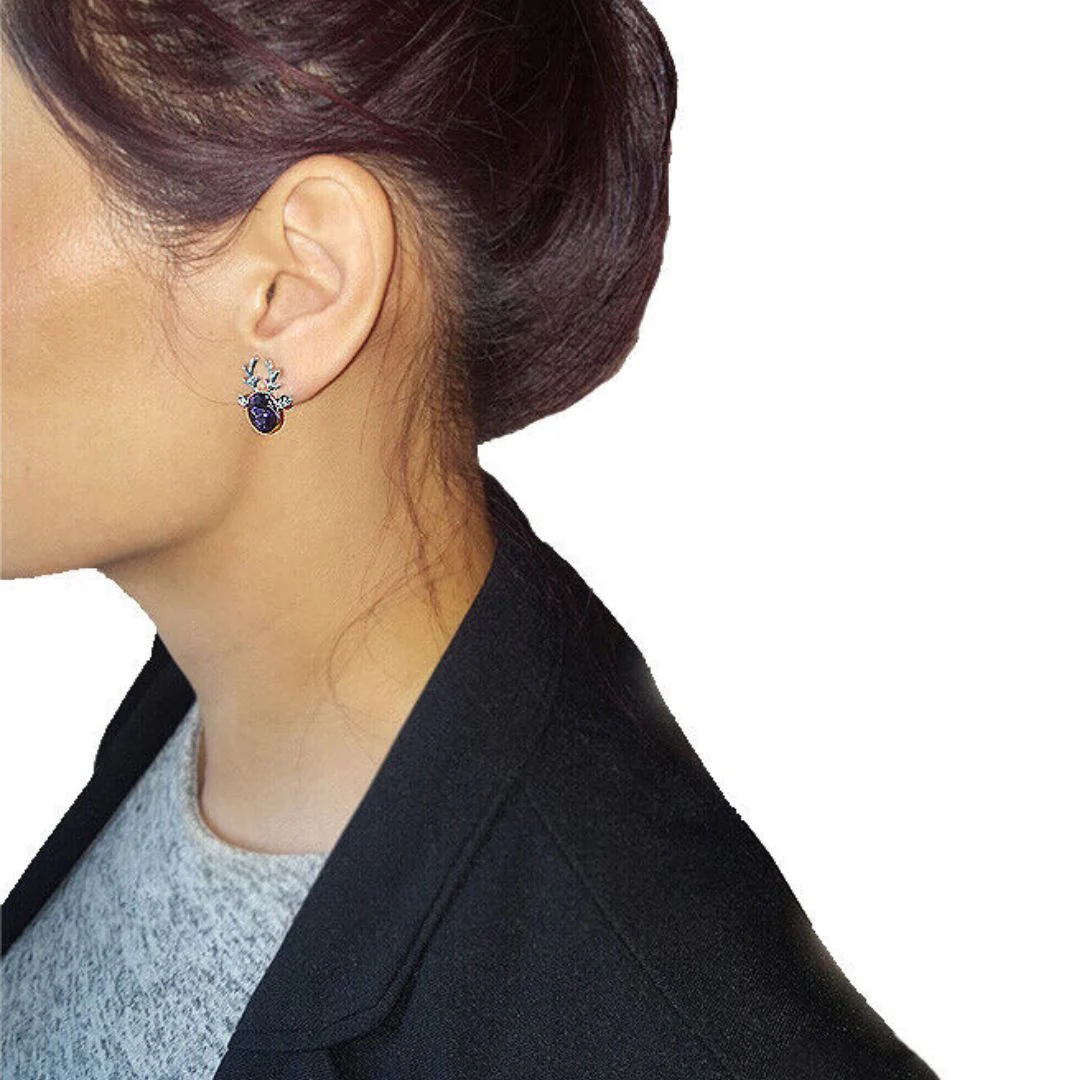 Christmas Reindeer Stud Earrings | Festive Women's Jewellery - Image 11