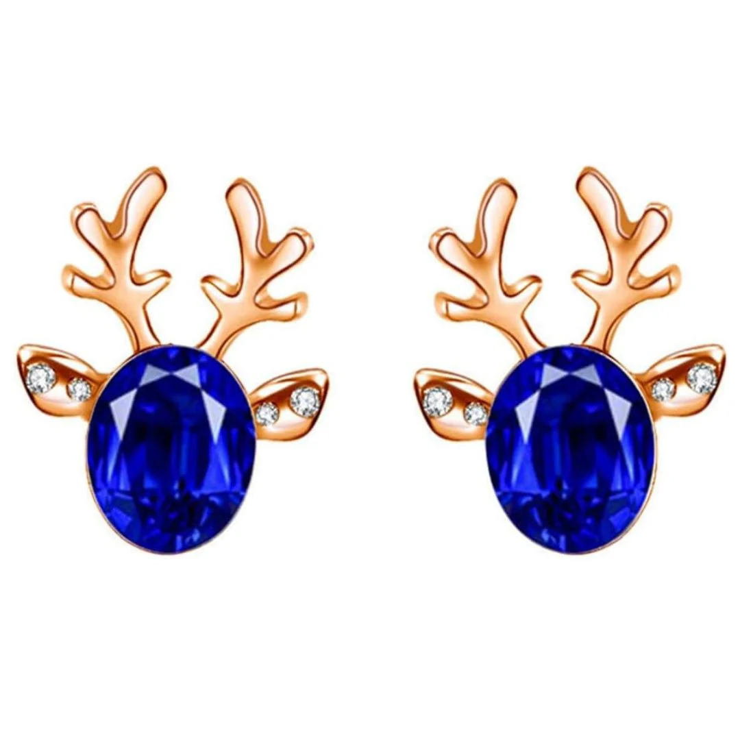 Christmas Reindeer Stud Earrings | Festive Women's Jewellery - Image 2