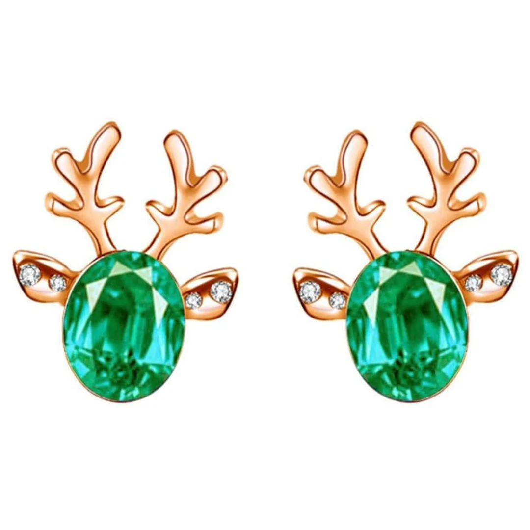 Christmas Reindeer Stud Earrings | Festive Women's Jewellery - Image 5