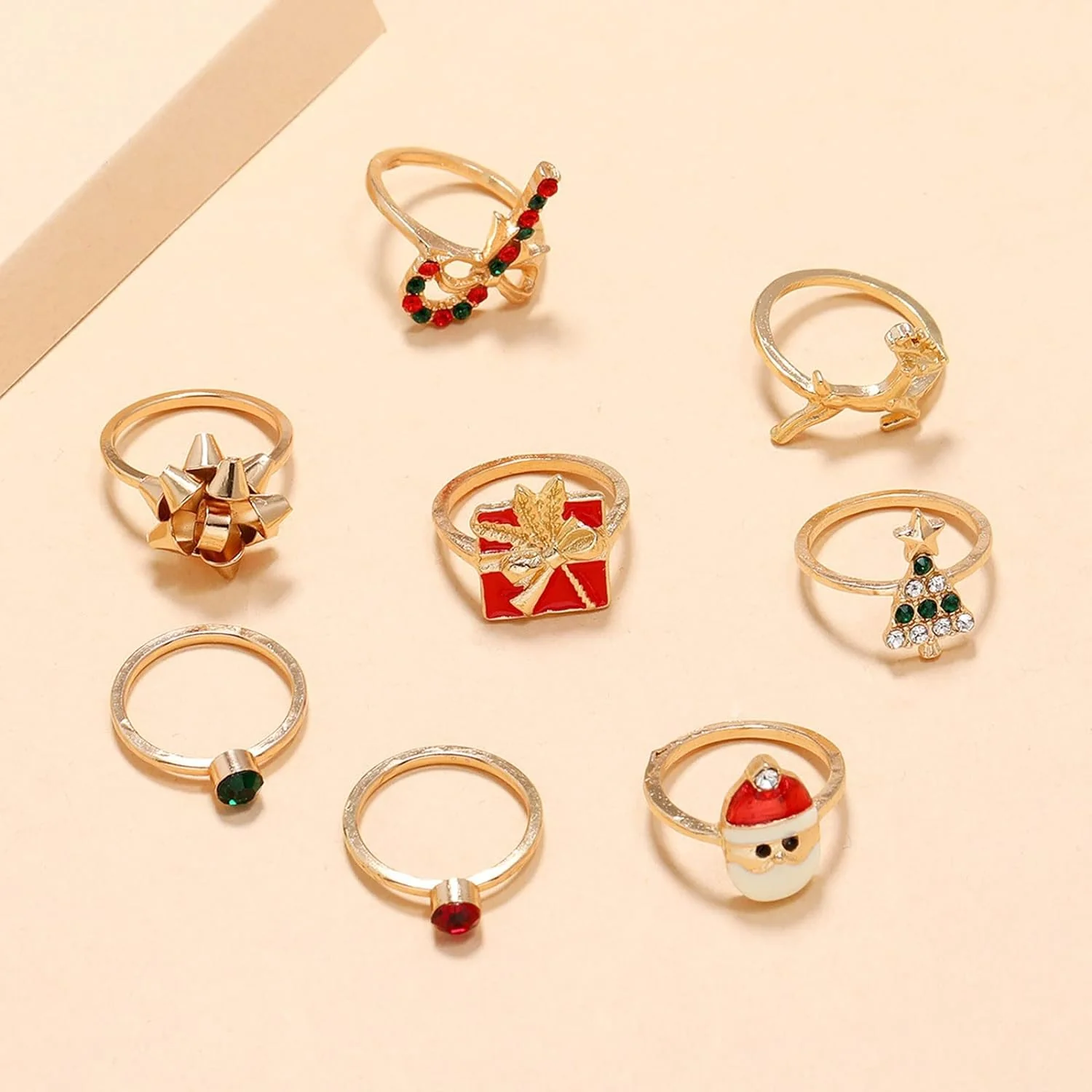 Christmas Ring Set | 8 Pieces - Image 3