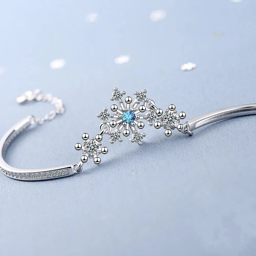 Christmas Snowflake Cubic Zirconia Bracelet - Image 6