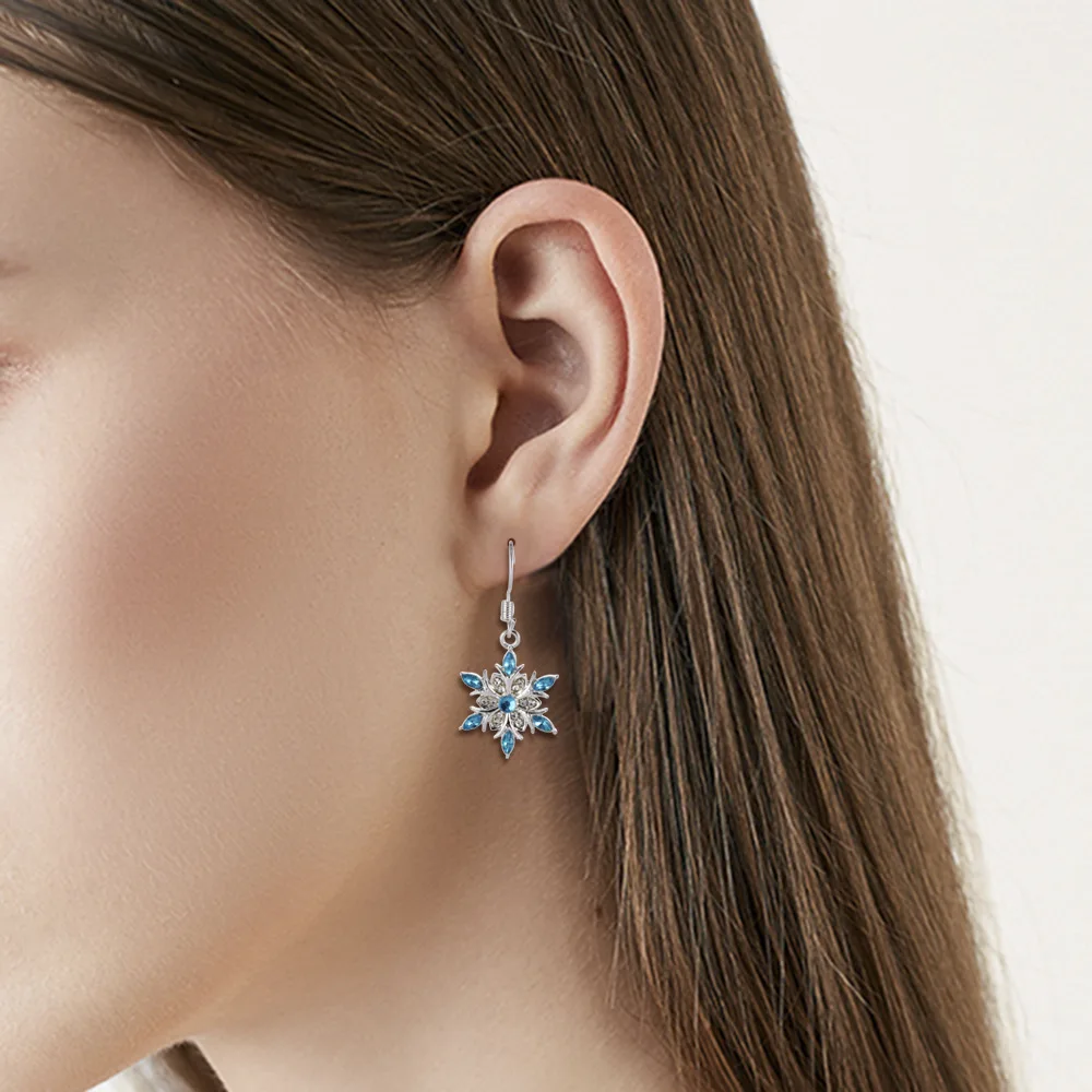 Christmas Snowflake Earrings | Festive Women's Jewellery - Image 6