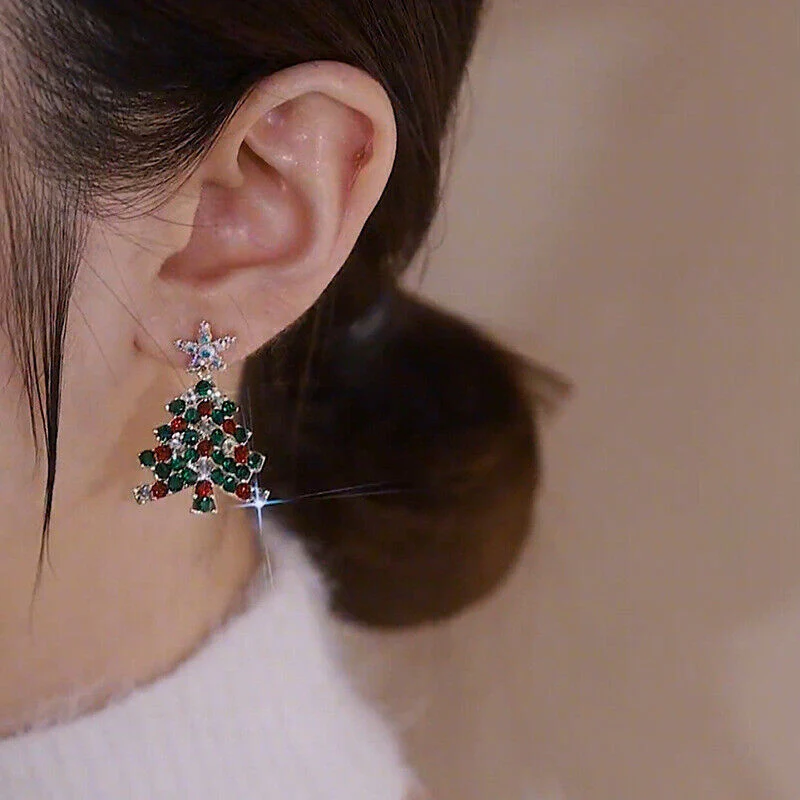 Christmas Tree Dangle Earrings | Women's Jewellery - Image 5