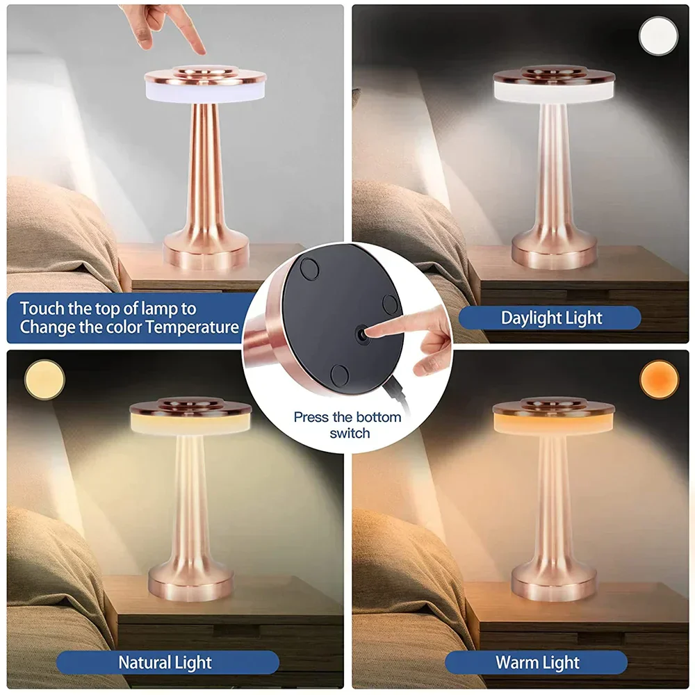 Classic Wireless Portable LED Table Lamp - LumiCrest - Image 4